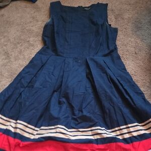 JASON yu For TARGET Navy Blue Dress with Red and White Stripes